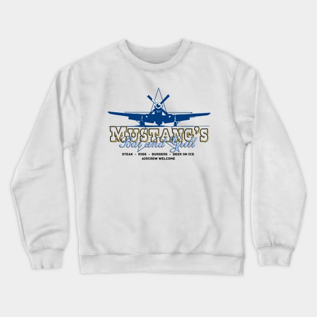 Mustangs Bar and Grill Crewneck Sweatshirt by Siegeworks